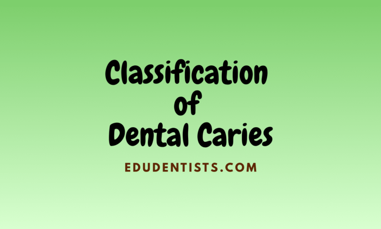 Classification of Dental Caries
